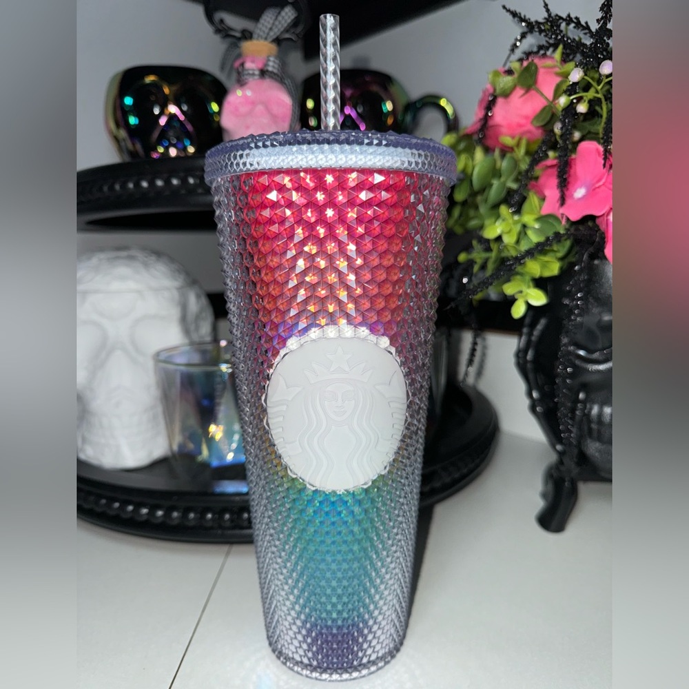 Starbucks Summer 2020 Rainbow Studded Bling 24 OZ Tumbler